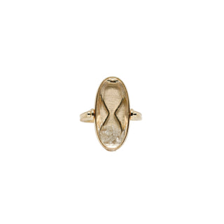 Gold Hourglass Reversible Signet Ring