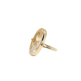 Gold Hourglass Reversible Signet Ring