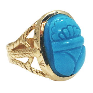 Large Gold Scarab Ring