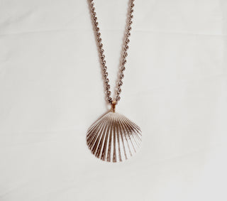 Sterling Silver & 14k Shell Necklace