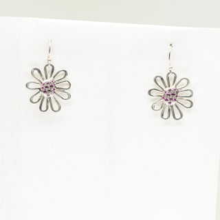 Wildflower Earrings with Pink Sapphire EXTRA