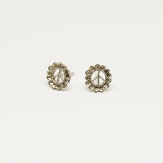 Medium Peace Flower Studs