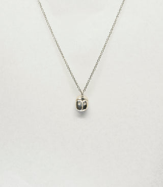 Silver Small Double Sided Scarab w/Stones