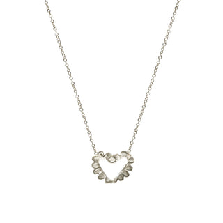 Wildflower heart Silver Pendant