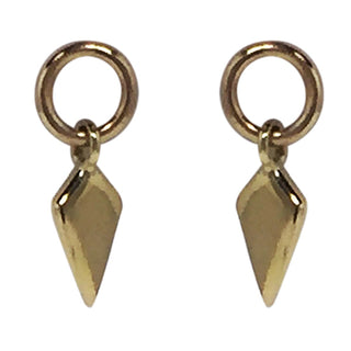 gold ring and arrow drop earring