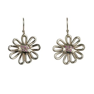 Wildflower Earrings with Pink Sapphire