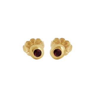 gold studs with stone