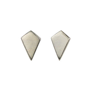 geometric stud earring made of silver