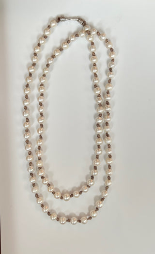 Pearls Knotted on Cord Necklace