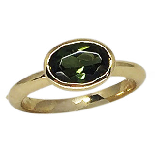 Oval Green Tourmaline Ring